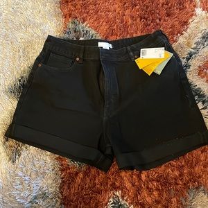 Black High Waist Shorts